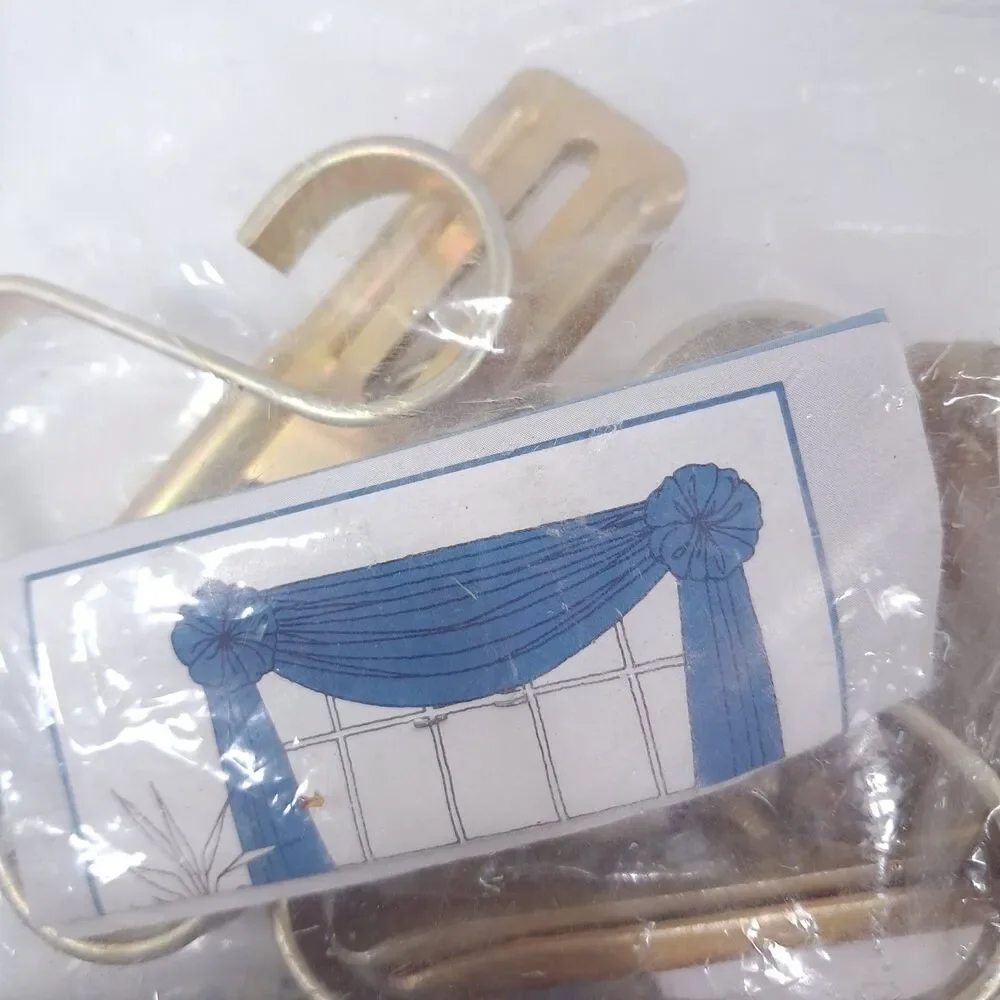 NEW Kirsch SET Drapery Tulip Swagholders Holdback Hardware Brass Finish 5470E-63